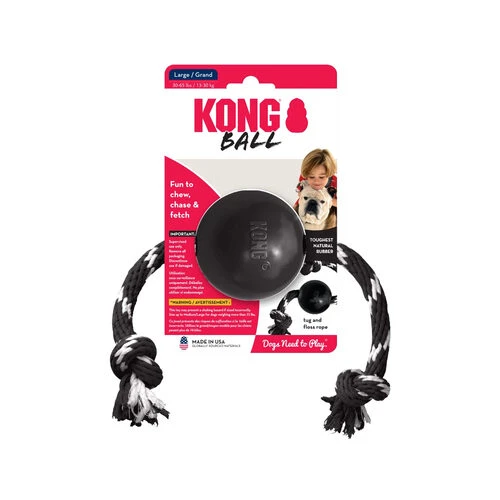 KONG Extreme Ball Mit Seil 3 KONG Extreme Ball Mit Seil – Bild 3